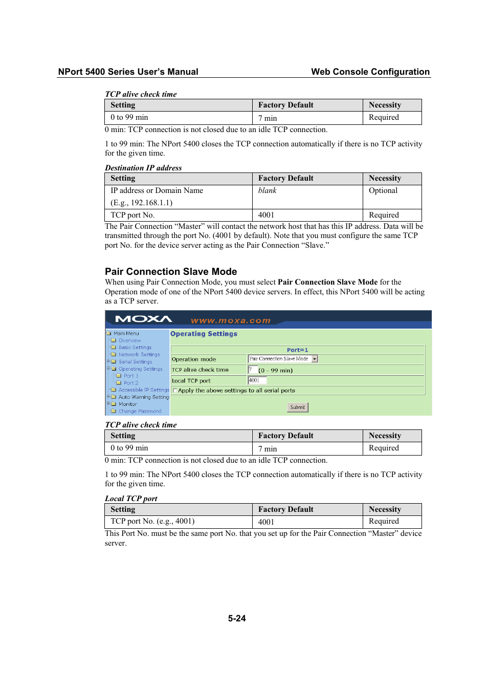 Moxa Technologies NPort 5400 Series User Manual | Page 50 / 104