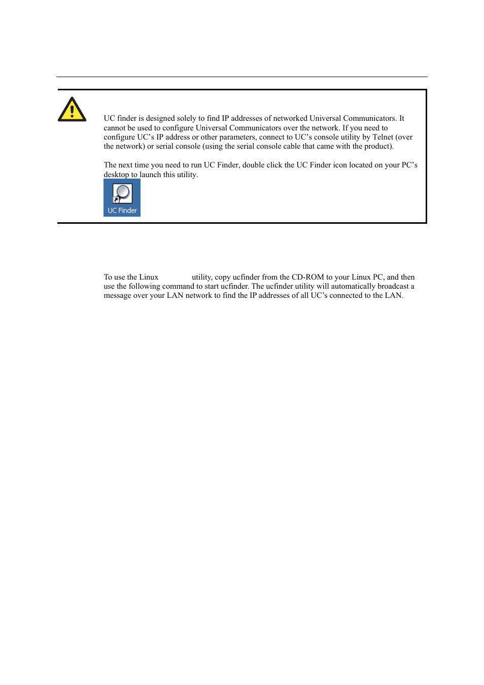 Linux uc finder | Moxa Technologies EM-1240-LX User Manual | Page 54 / 64