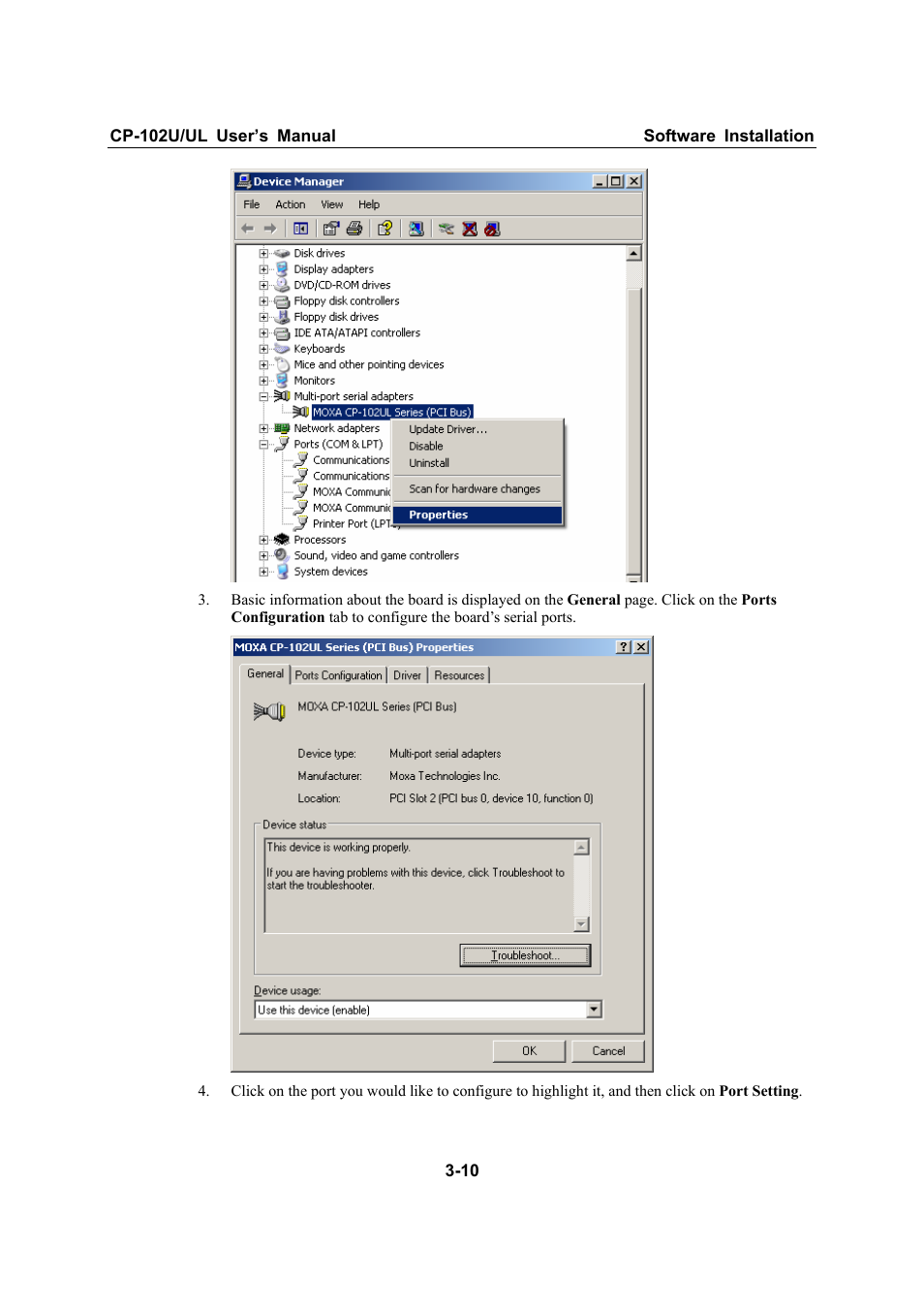 Moxa Technologies CP-102U/UL User Manual | Page 22 / 78