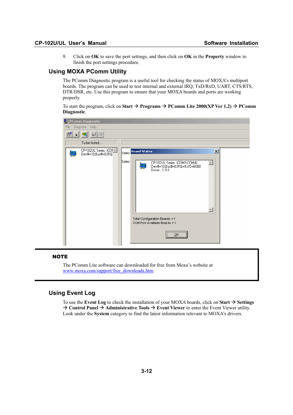 Moxa Technologies CP-102U/UL User Manual | Page 24 / 78