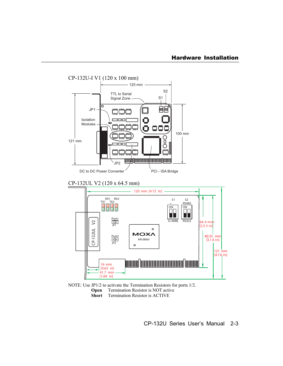 Moxa Technologies CP-132U User Manual | Page 13 / 87