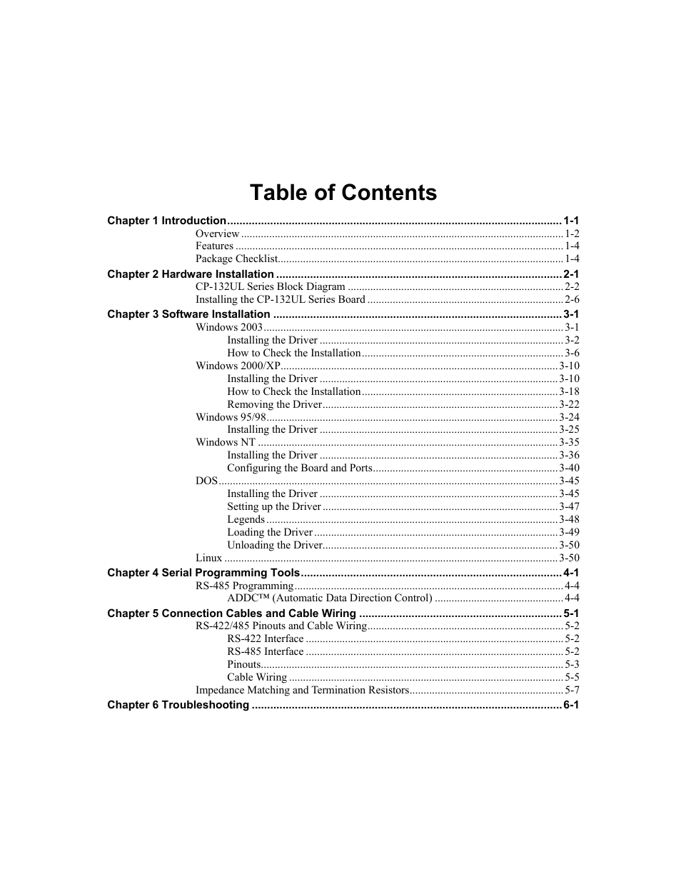 Moxa Technologies CP-132U User Manual | Page 4 / 87
