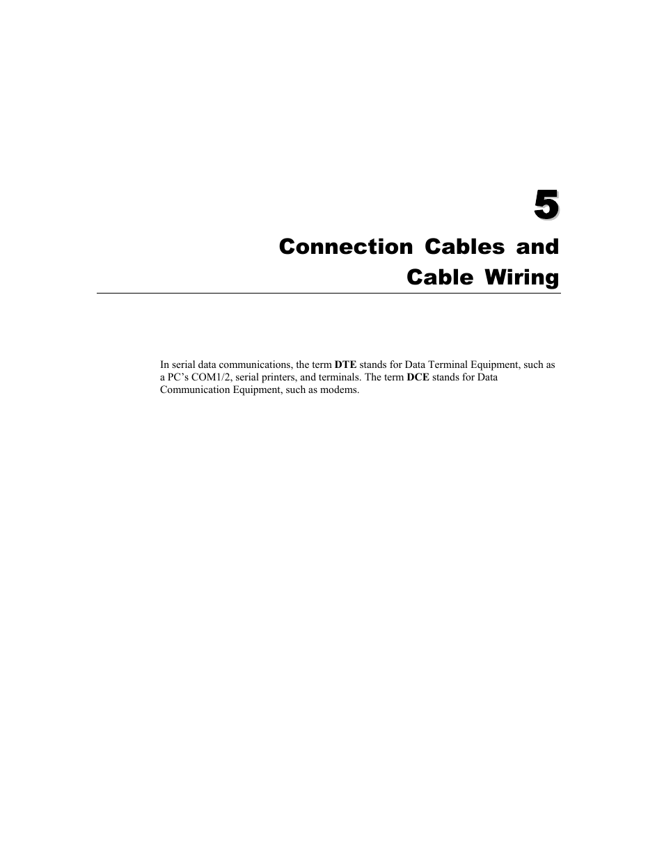 Connection cables and cable wiring, Chapter 5 connection cables and cable wiring -1 | Moxa Technologies CP-132U User Manual | Page 73 / 87