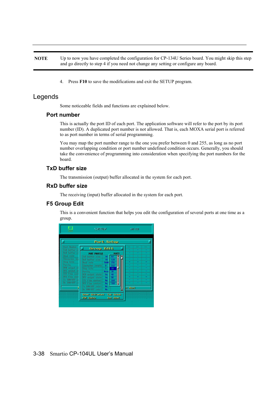 Legends, Legends -38 | Moxa Technologies CP-104UL User Manual | Page 52 / 69