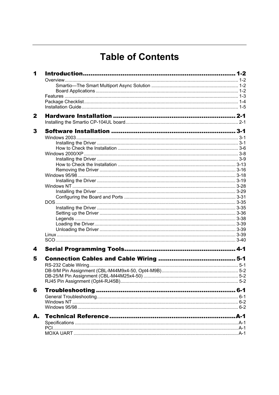 Moxa Technologies CP-104UL User Manual | Page 7 / 69