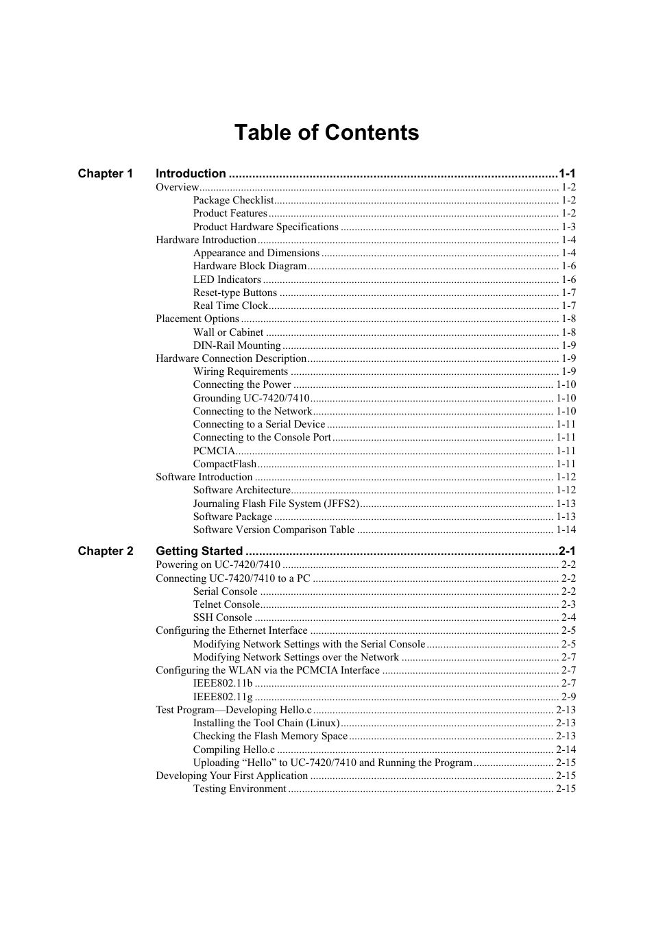 Moxa Technologies UC-7420/7410 User Manual | Page 3 / 106