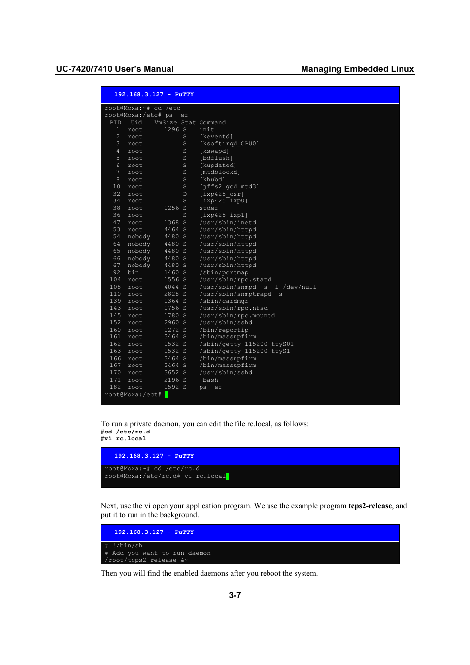 Moxa Technologies UC-7420/7410 User Manual | Page 47 / 106