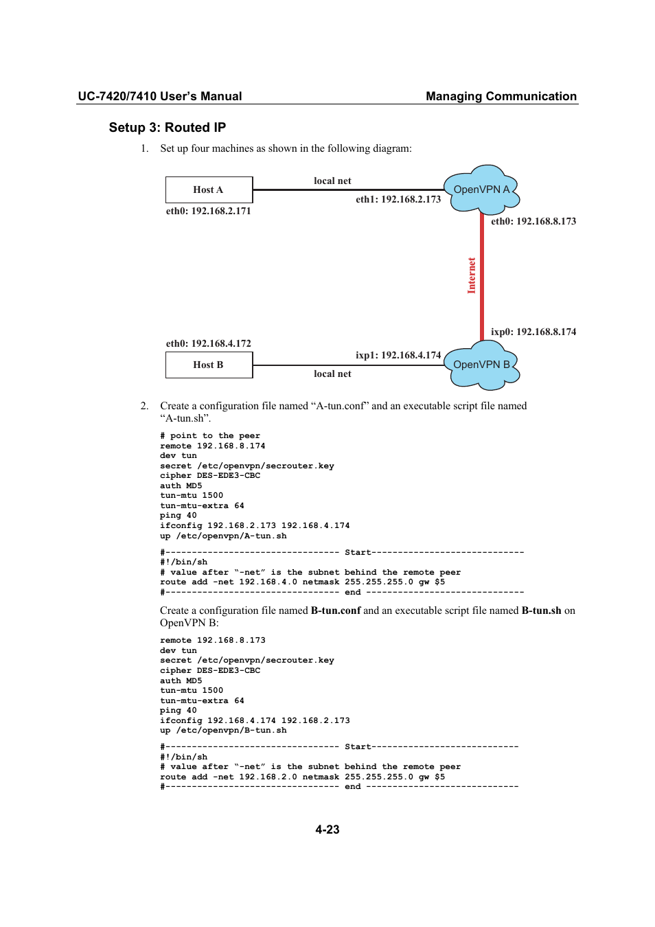 Setup 3: routed ip | Moxa Technologies UC-7420/7410 User Manual | Page 75 / 106