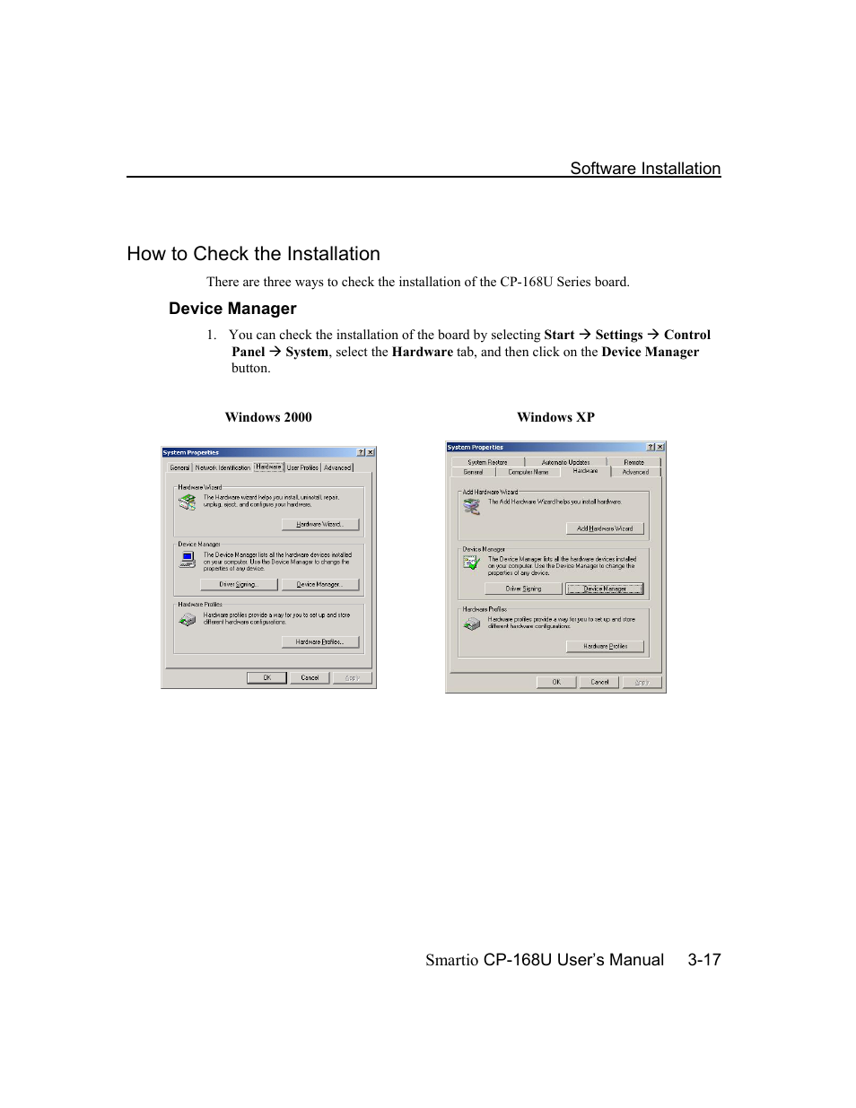 How to check the installation | Moxa Technologies CP-168U User Manual | Page 33 / 86