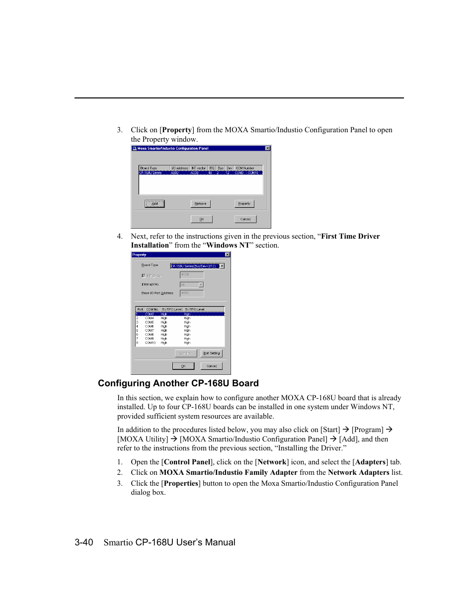 Moxa Technologies CP-168U User Manual | Page 56 / 86