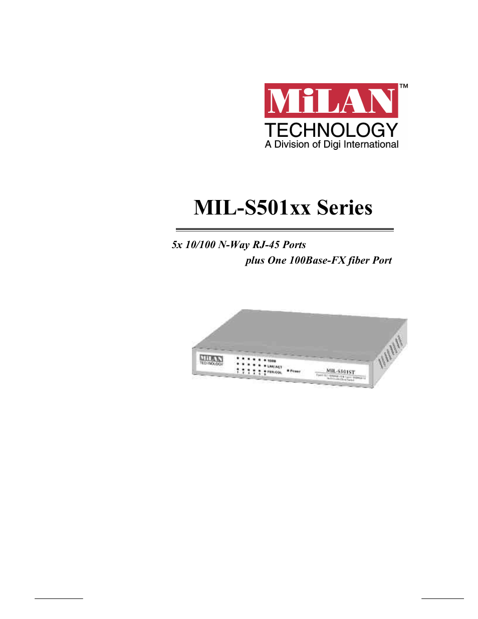 Milan Technology MIL-S501VF-15 User Manual | 20 pages