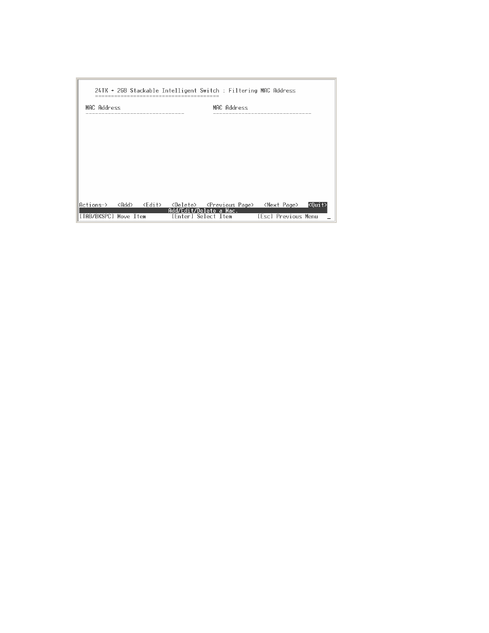 3-7-2. filtering mac address | Milan Technology MIL-SM2401M-STK User Manual | Page 103 / 207