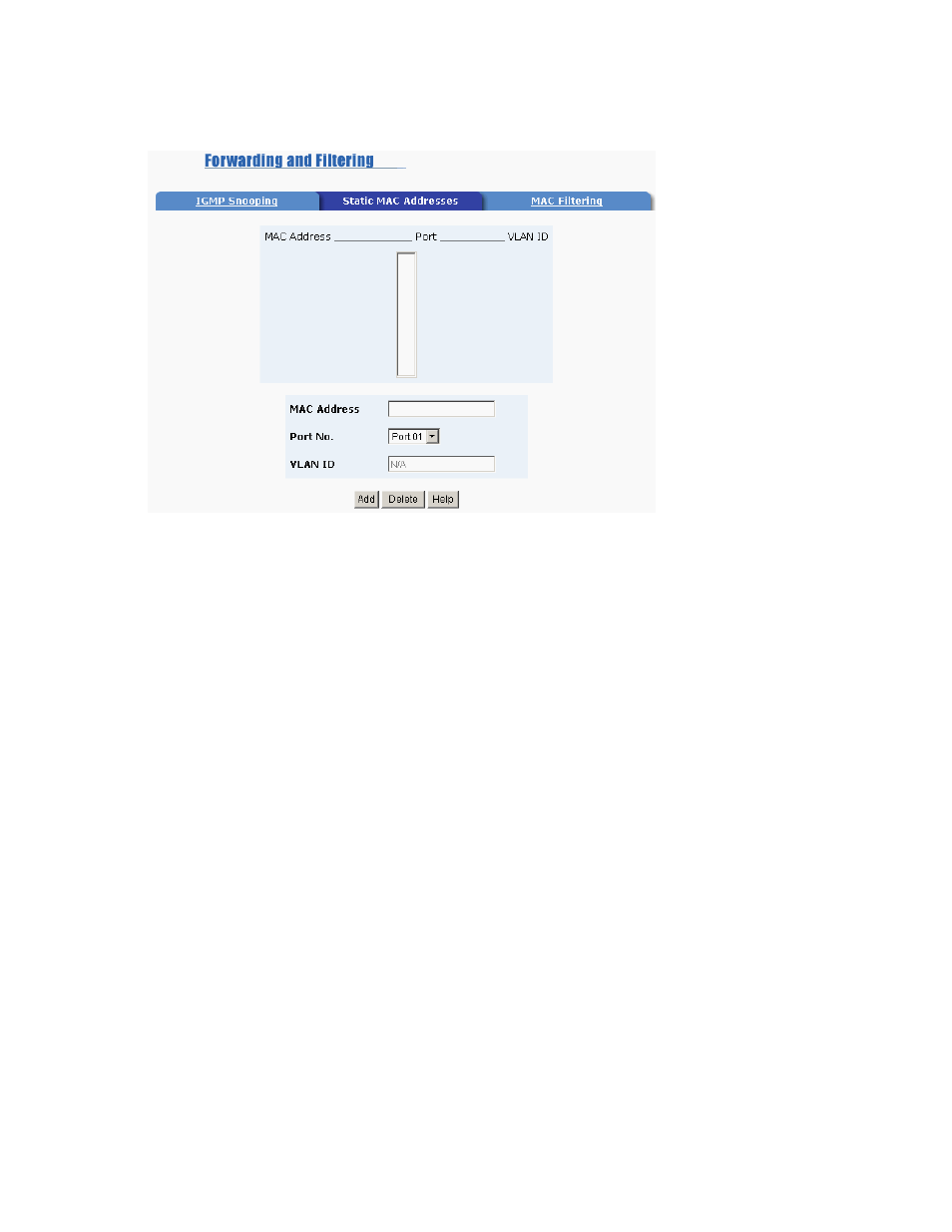 4-6-2. static mac address | Milan Technology MIL-SM2401M-STK User Manual | Page 170 / 207