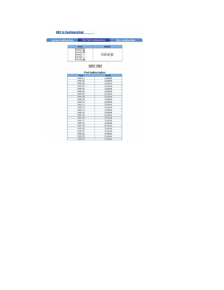 4-12-2. per port configuration | Milan Technology MIL-SM2401M-STK User Manual | Page 194 / 207