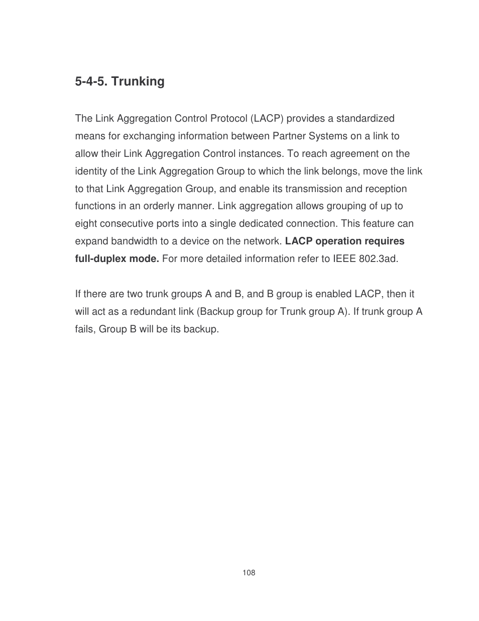 4-5. trunking | Milan Technology MIL-SME801P User Manual | Page 114 / 155