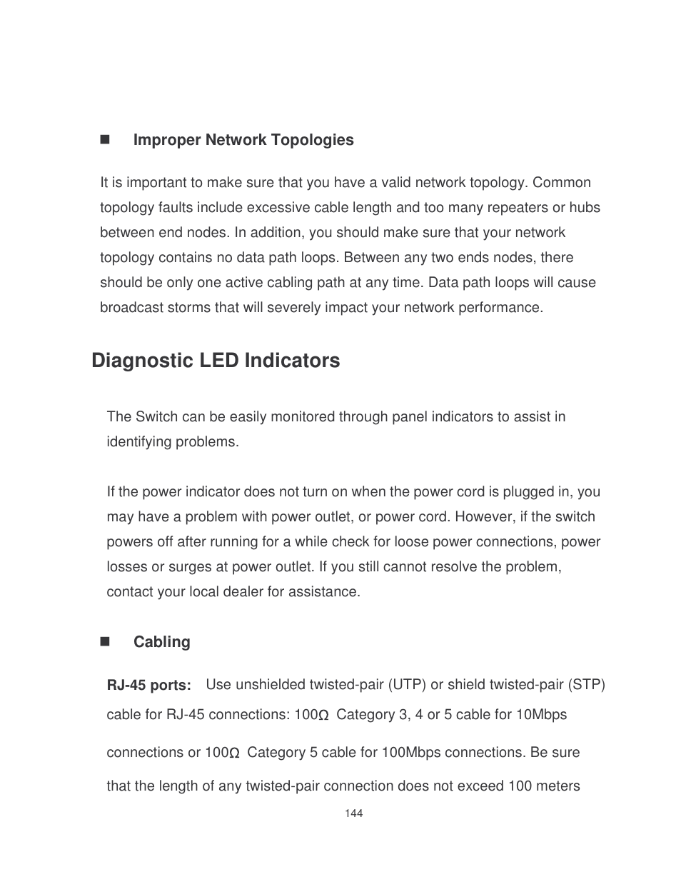 Diagnostic led indicators | Milan Technology MIL-SME801P User Manual | Page 150 / 155