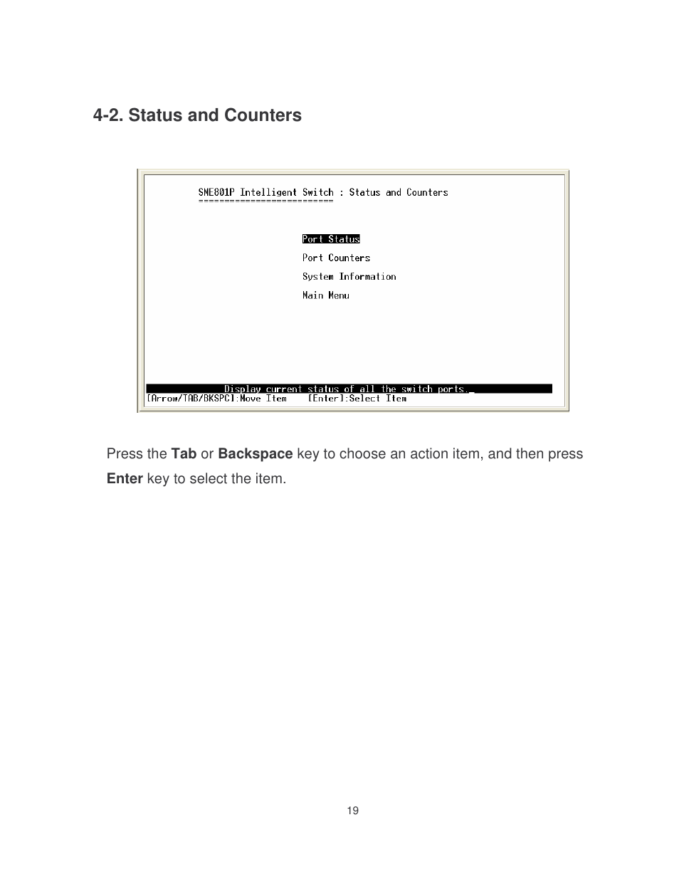 2. status and counters | Milan Technology MIL-SME801P User Manual | Page 25 / 155