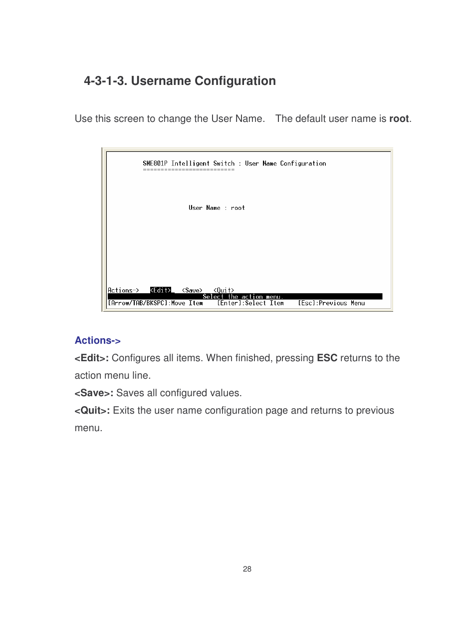 3-1-3. username configuration | Milan Technology MIL-SME801P User Manual | Page 34 / 155