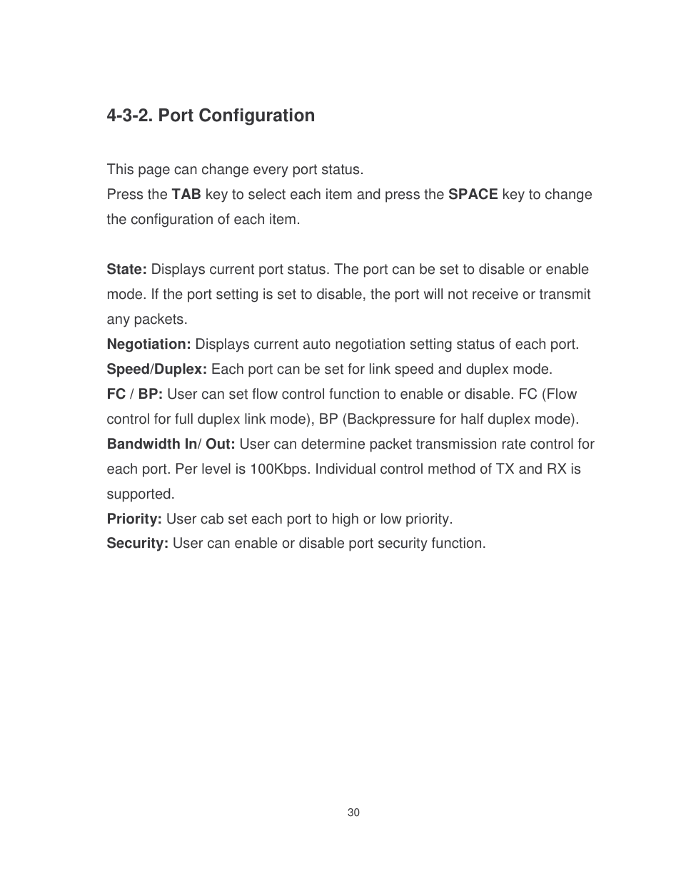 3-2. port configuration | Milan Technology MIL-SME801P User Manual | Page 36 / 155