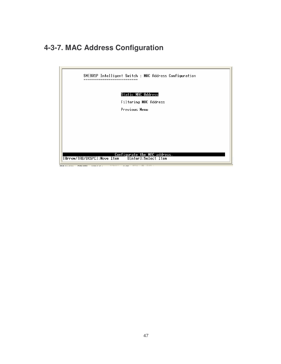 3-7. mac address configuration | Milan Technology MIL-SME801P User Manual | Page 53 / 155