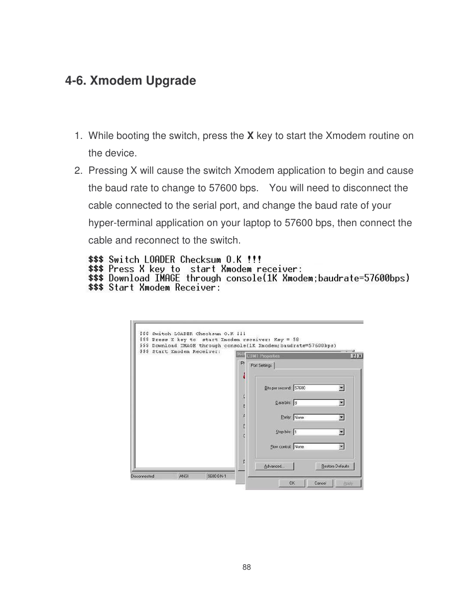 6. xmodem upgrade | Milan Technology MIL-SME801P User Manual | Page 94 / 155