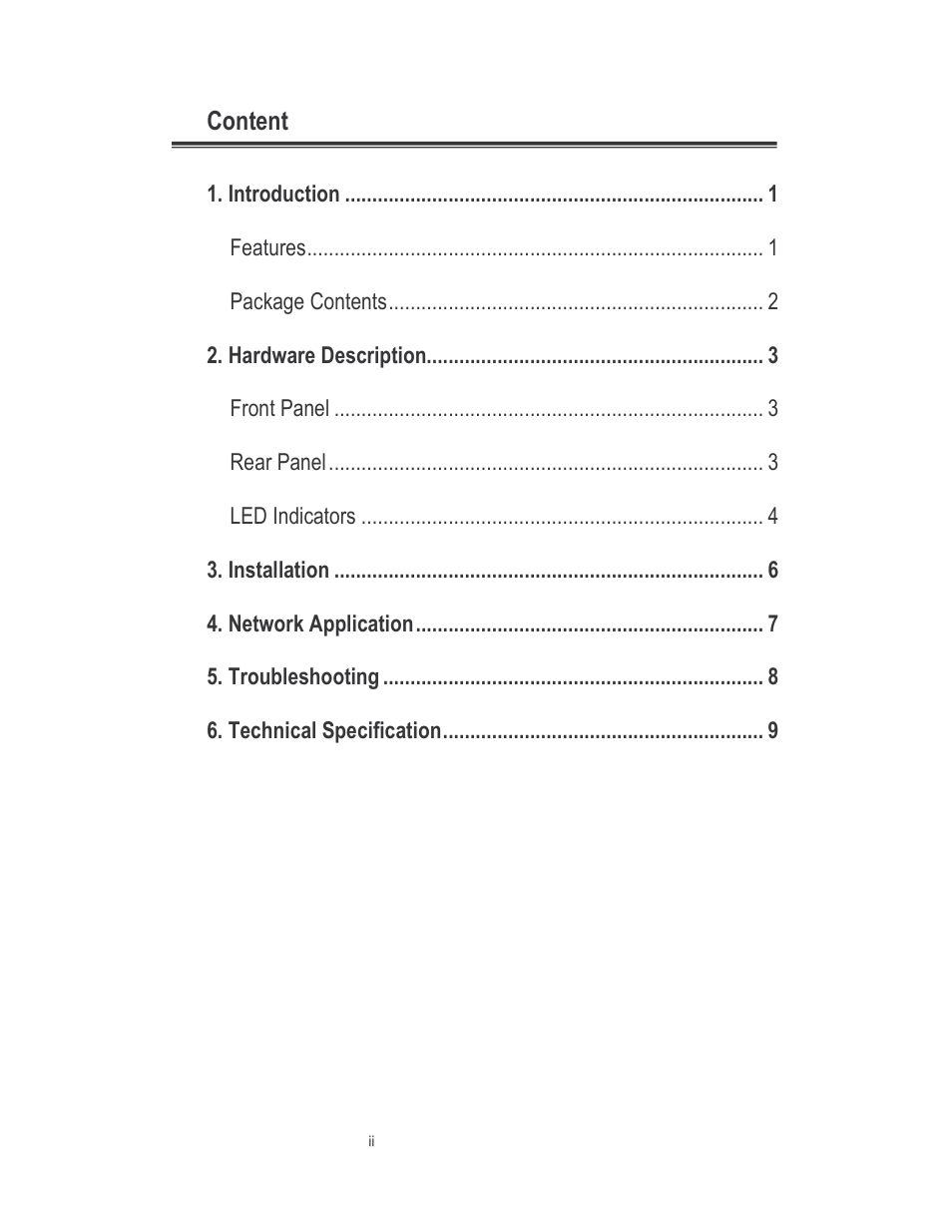 Content | Milan Technology MIL-S24002TGXX User Manual | Page 3 / 14