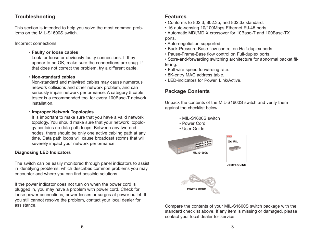 Milan Technology MIL-S1600S User Manual | Page 3 / 4