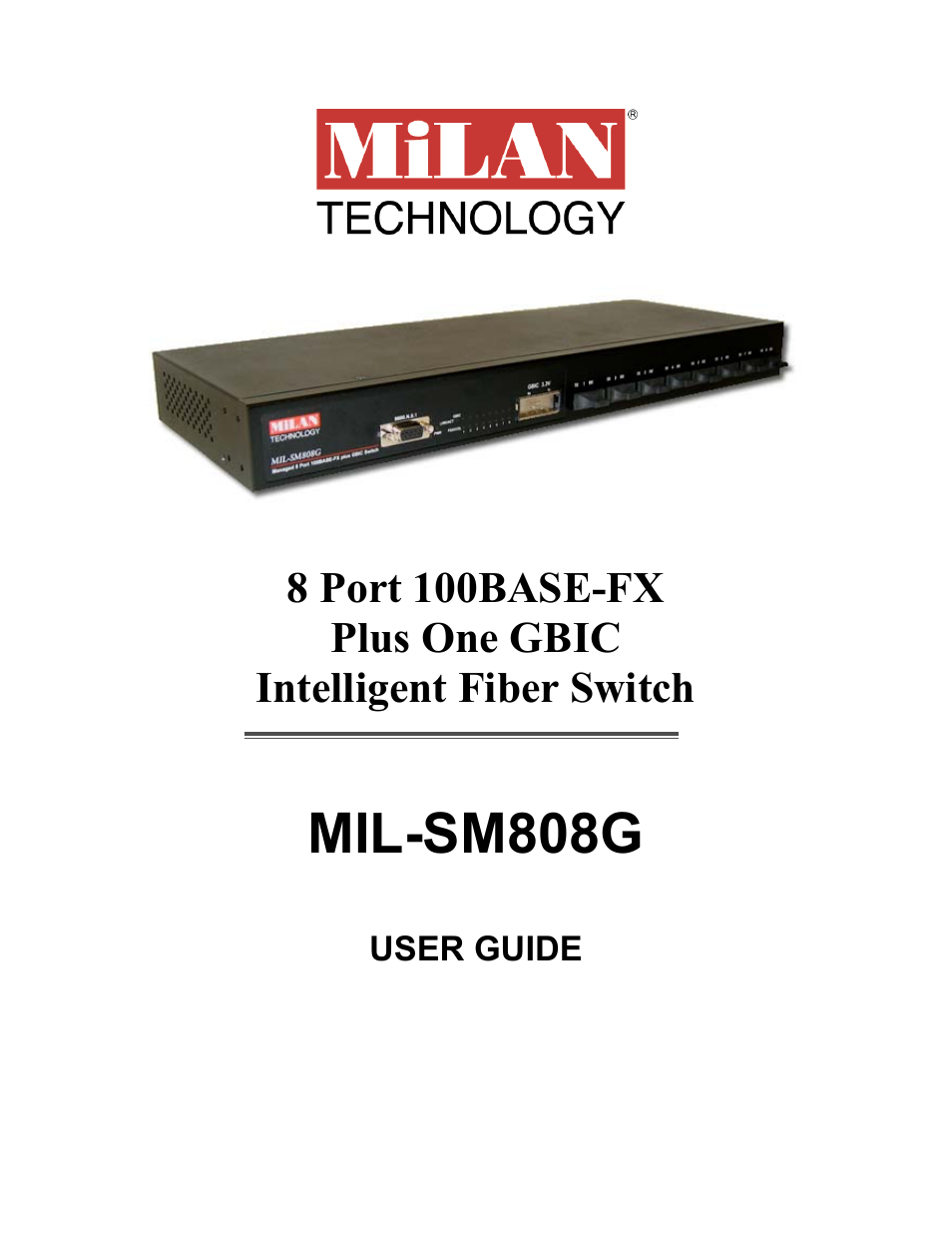 Milan Technology MIL-SM808G User Manual | 88 pages
