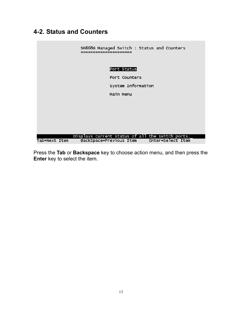 2. status and counters | Milan Technology MIL-SM808G User Manual | Page 17 / 88