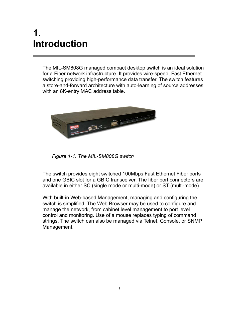 Introduction | Milan Technology MIL-SM808G User Manual | Page 5 / 88