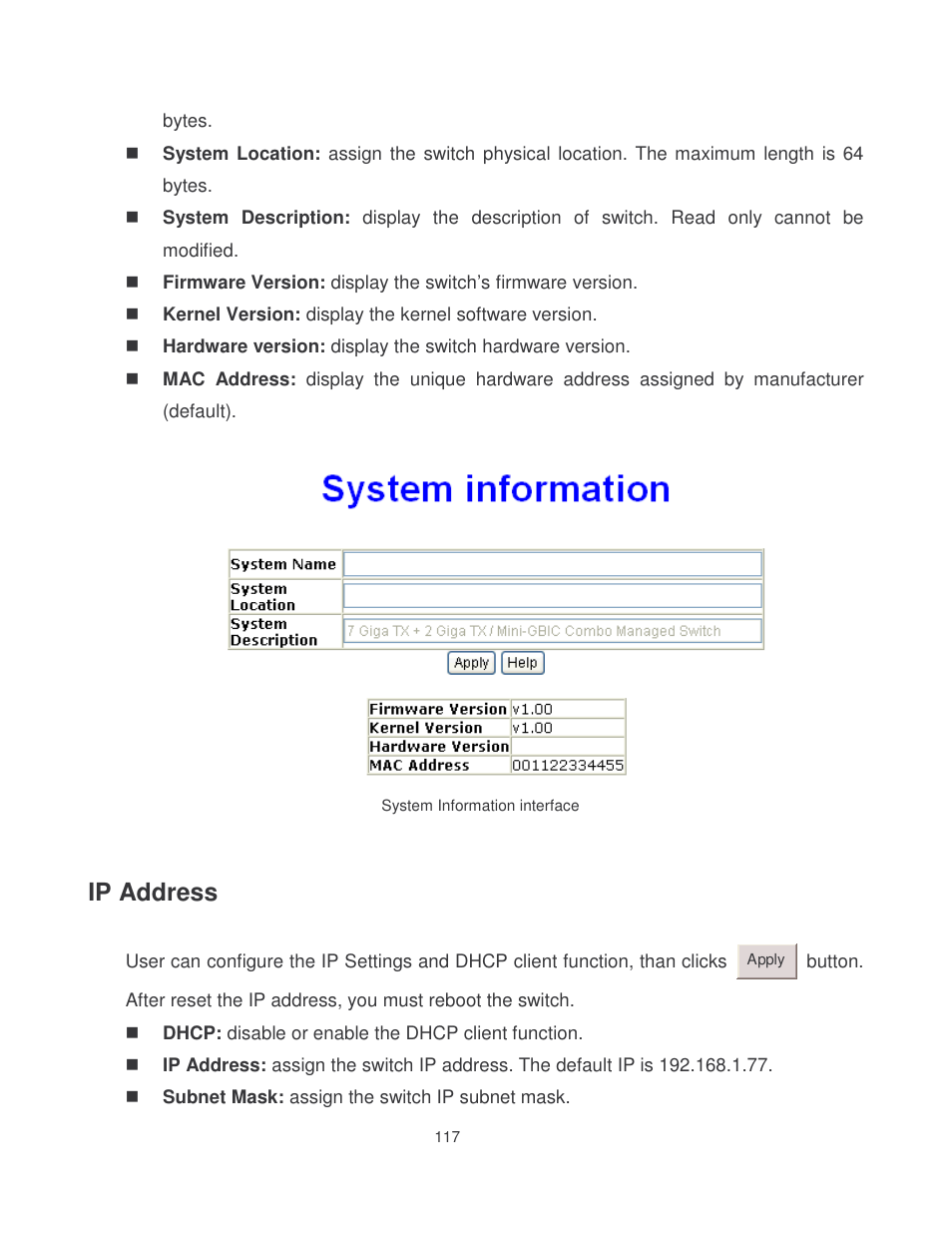 Ip address | Milan Technology MIL-SM8002TG User Manual | Page 125 / 180