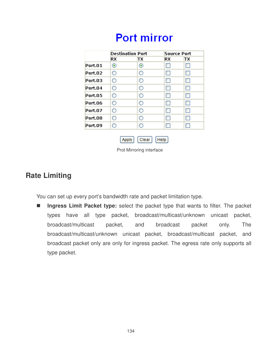 Rate limiting | Milan Technology MIL-SM8002TG User Manual | Page 142 / 180