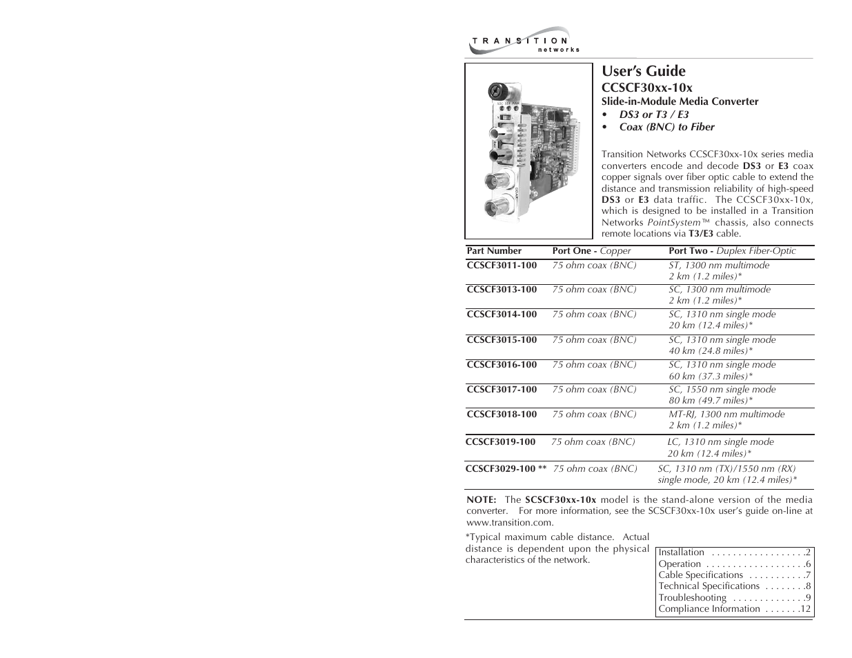 Milan Technology CCSF30XX-100 User Manual | 7 pages