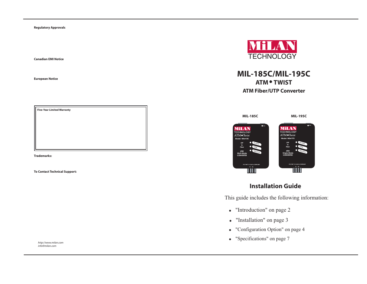 Milan Technology MIL-195C User Manual | 4 pages