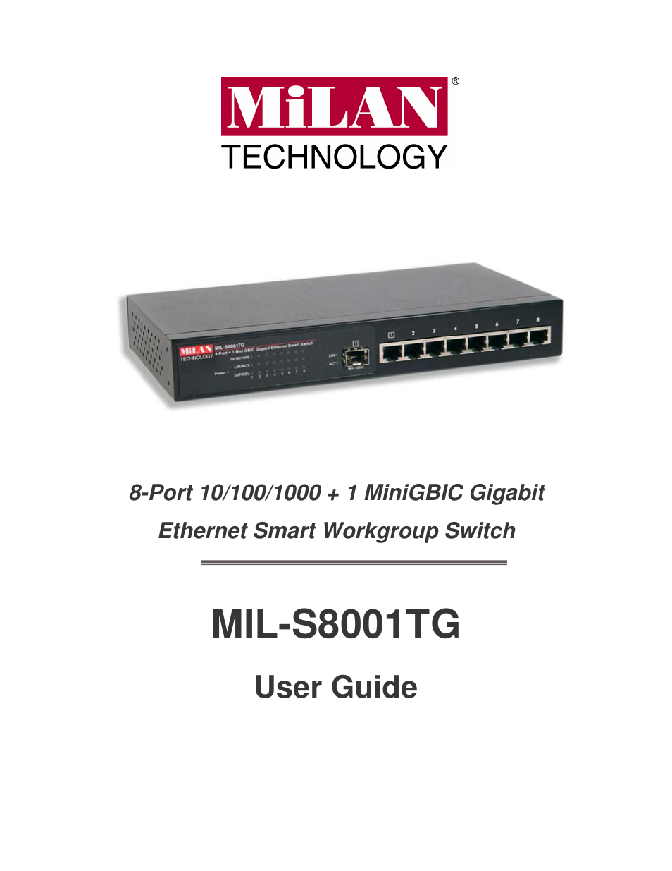 Milan Technology MIL-S8001TG User Manual | 39 pages