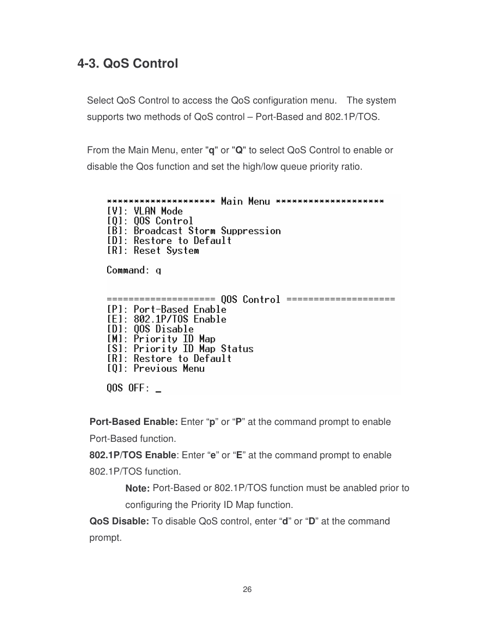 3. qos control | Milan Technology MIL-S8001TG User Manual | Page 30 / 39