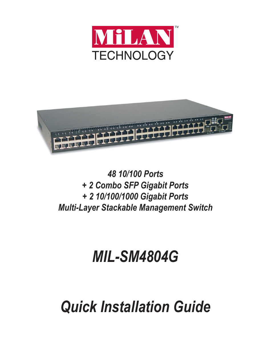 Milan Technology MIL-SM4804G User Manual | 68 pages