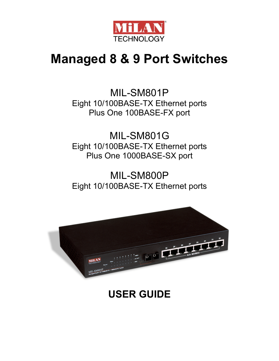 Milan Technology MIL-SM801P User Manual | 88 pages