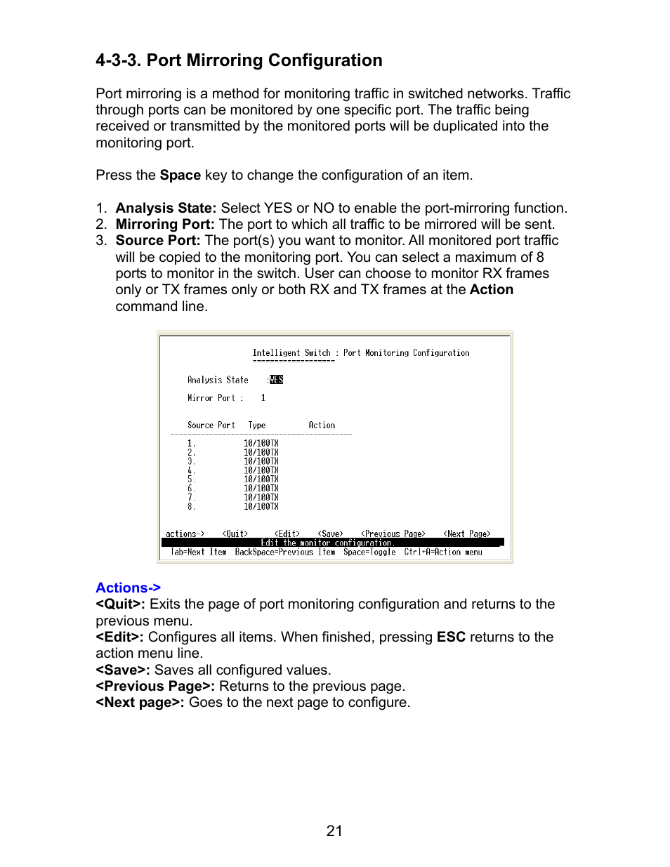 3-3. port mirroring configuration | Milan Technology MIL-SM801P User Manual | Page 25 / 88