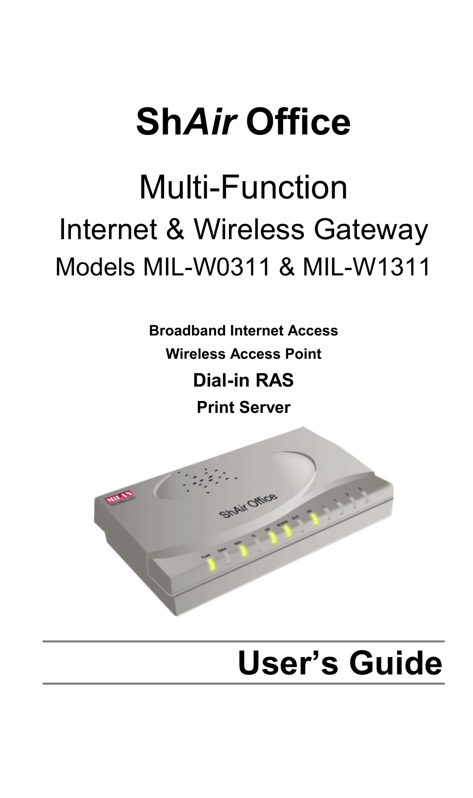 Milan Technology MIL-W0311 User Manual | 100 pages