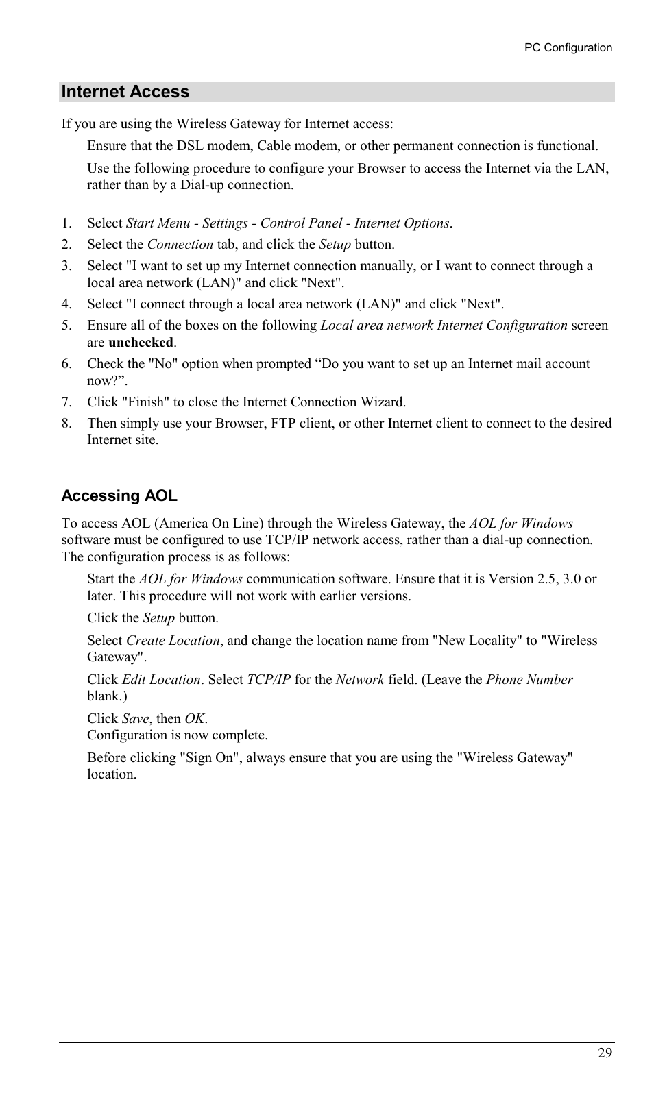 Internet access | Milan Technology MIL-W0311 User Manual | Page 32 / 100