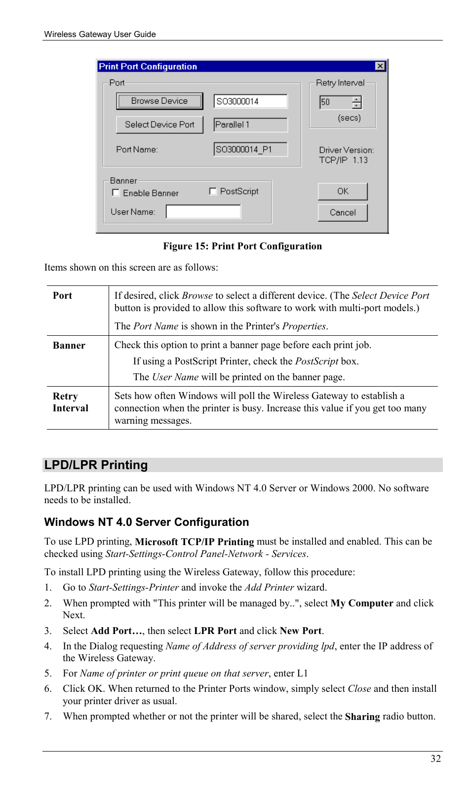 Lpd/lpr printing | Milan Technology MIL-W0311 User Manual | Page 35 / 100