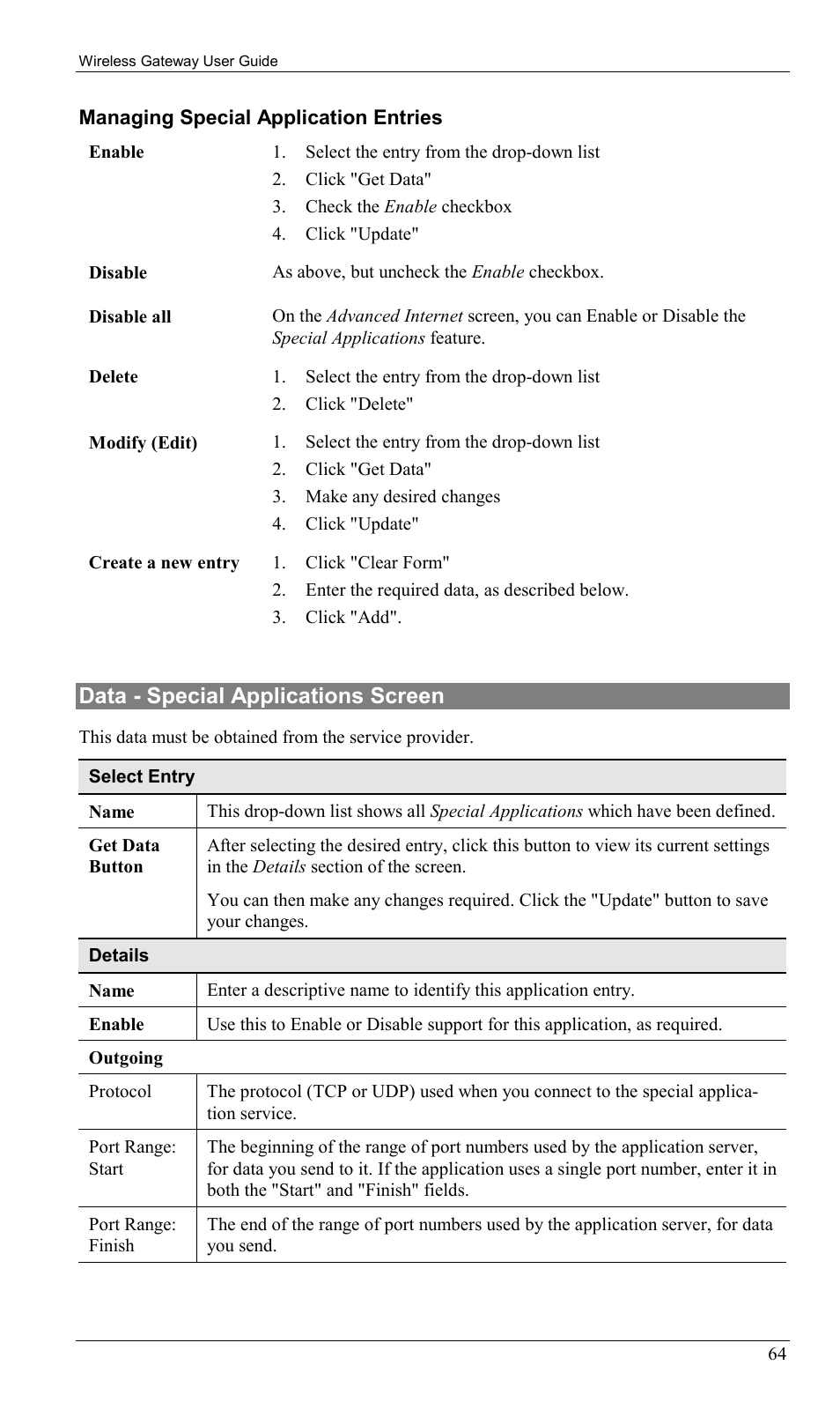 Data - special applications screen | Milan Technology MIL-W0311 User Manual | Page 67 / 100