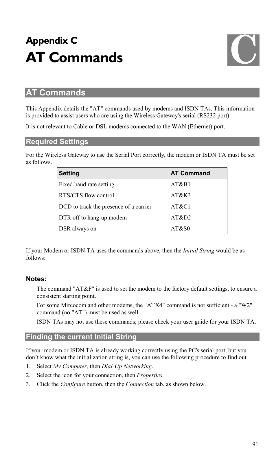 Appendix c at commands, At commands, Appendix c | Milan Technology MIL-W0311 User Manual | Page 94 / 100