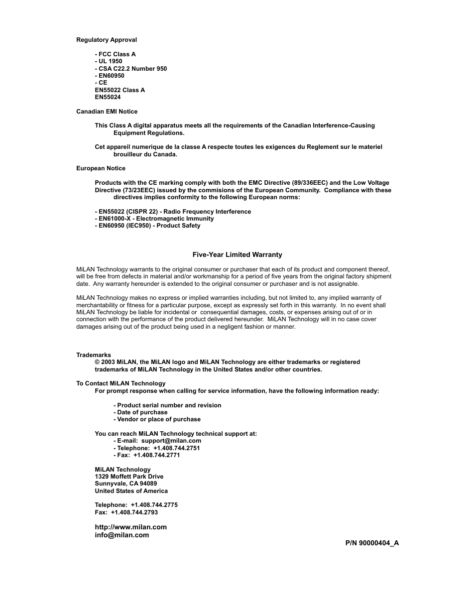 Legal notices | Milan Technology MIL-S8000G User Manual | Page 2 / 22