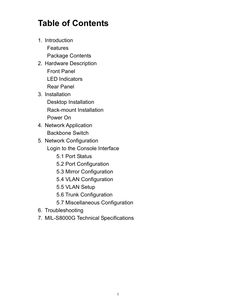 Milan Technology MIL-S8000G User Manual | Page 3 / 22