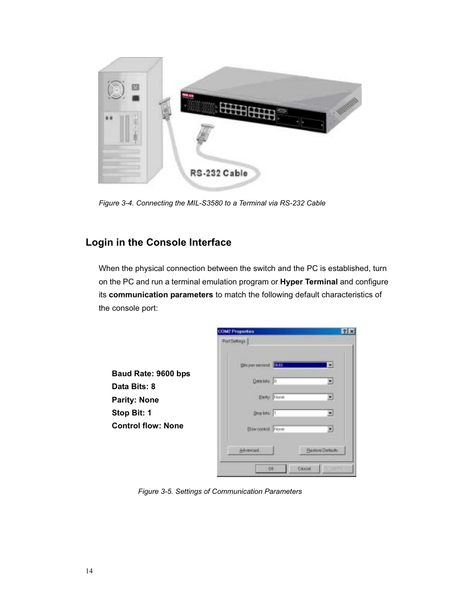 Login in the console interface | Milan Technology MIL-S3580 User Manual | Page 14 / 80