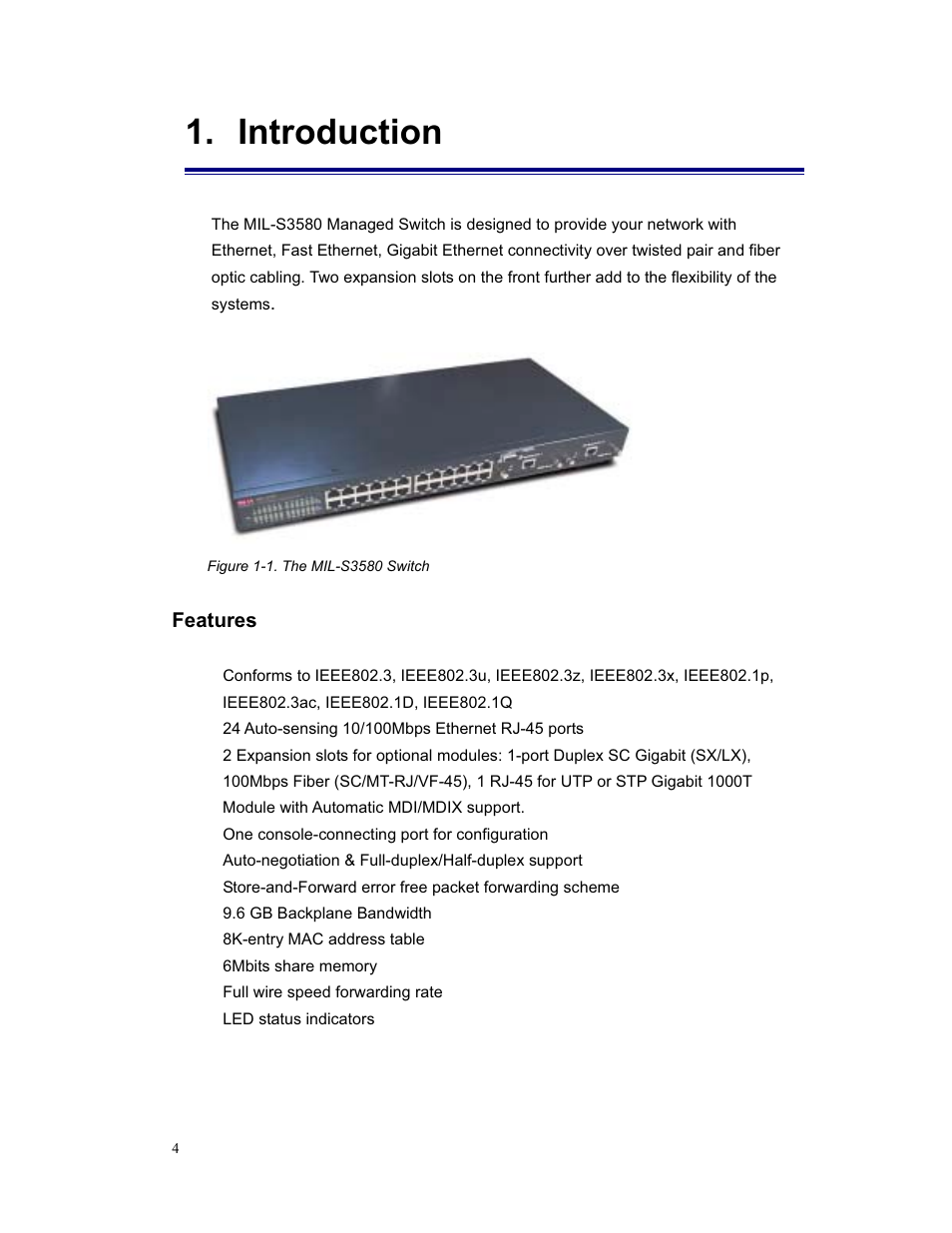 Introduction | Milan Technology MIL-S3580 User Manual | Page 4 / 80