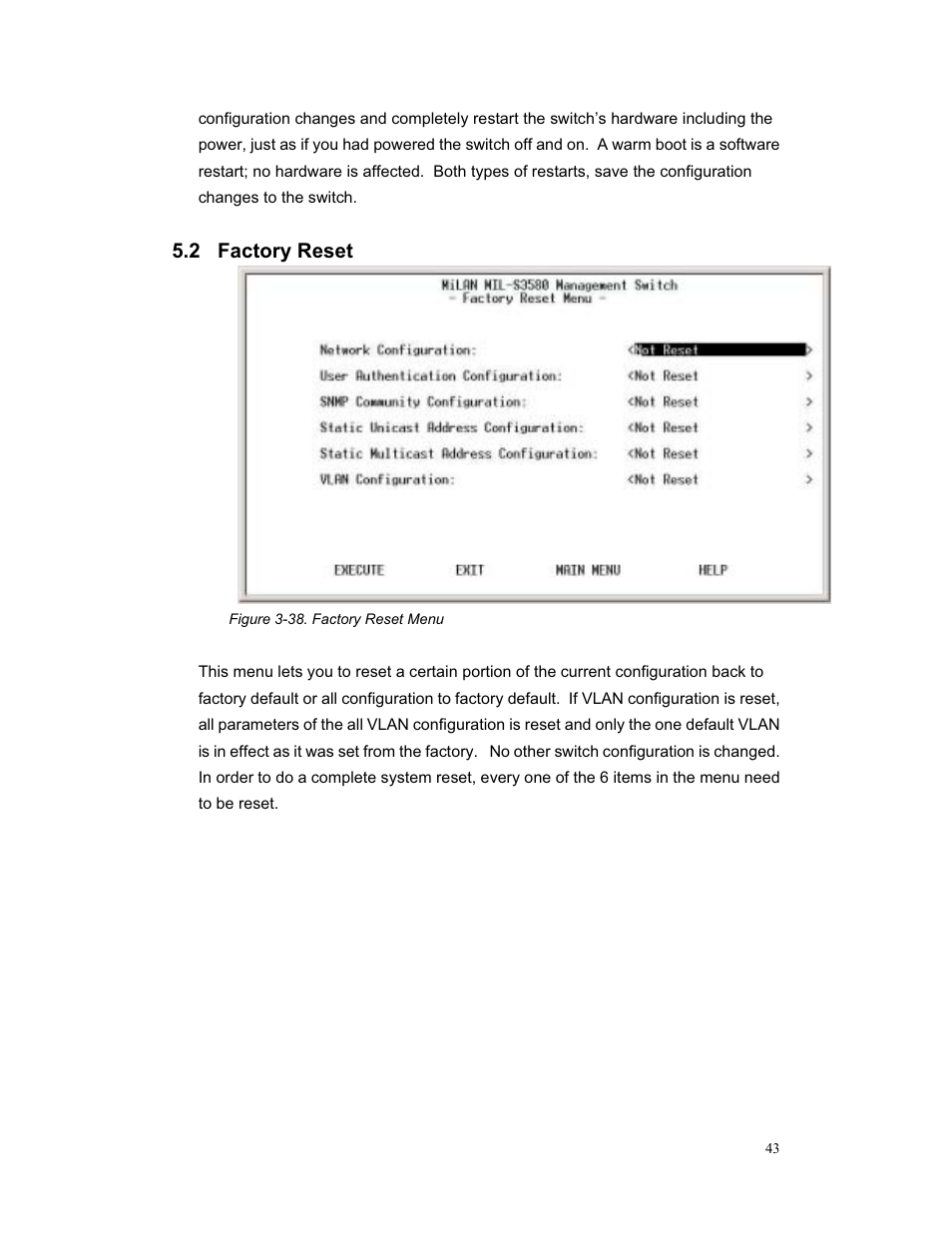 2 factory reset | Milan Technology MIL-S3580 User Manual | Page 43 / 80