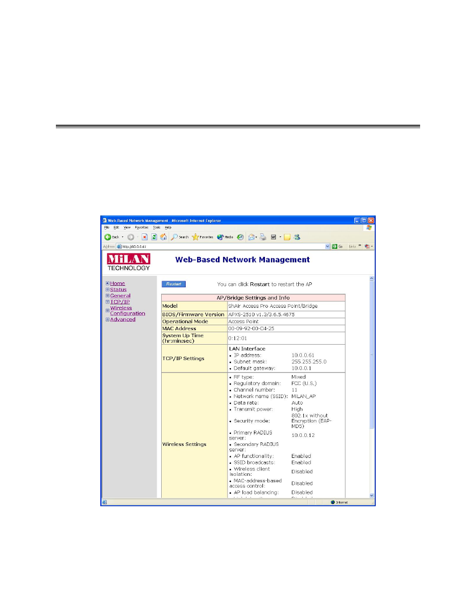 Using web-based network manager, 1 overview | Milan Technology MIL-W2332G User Manual | Page 26 / 70